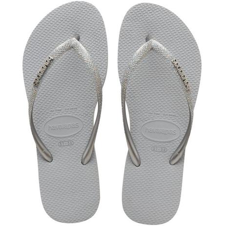 havaianas slim glitter cinza