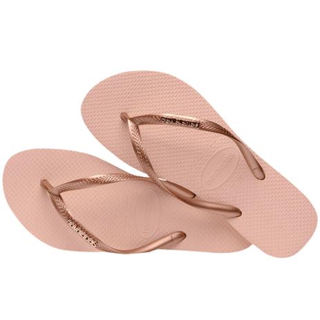 Havaianas slim logo metallic rosa ballet Clearance