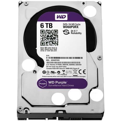 HD 6TB Western digital purple WD10Purx - Intelbras Menor preço em HD 6TB Western digital purple WD10Purx - Intelbras