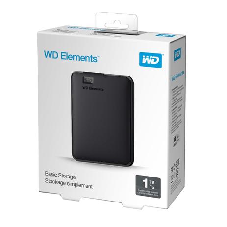 HD Externo Portátil WD Elements 1TB USB 3.0 Preto - Western Digital Menor preço em HD Externo Portátil WD Elements 1TB USB 3.0 Preto - Western Digital