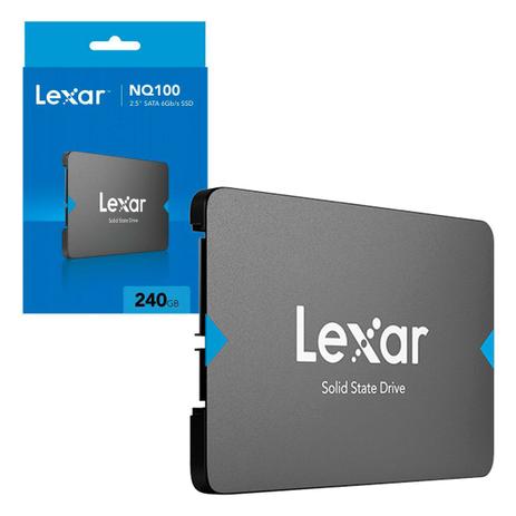 HD SSD 240GB Lexar NQ100, Leitura 550MB/s, 2.5" SATA III (6Gb/s) Menor preço em HD SSD 240GB Lexar NQ100, Leitura 550MB/s, 2.5" SATA III (6Gb/s)