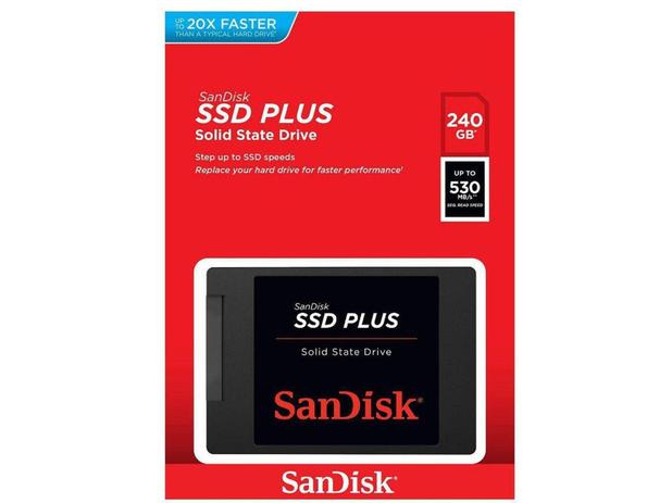 Hd Ssd 240gb Sandisk Plus Sdssda-240g-g26 Sata 3.0 Menor preço em Hd Ssd 240gb Sandisk Plus Sdssda-240g-g26 Sata 3.0