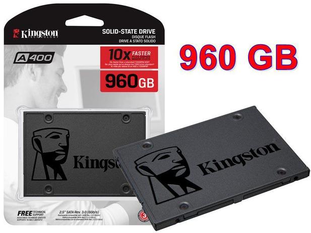 HD SSD Kingston A400 960gb 2.5” sata III 6 Gb/s Menor preço em HD SSD Kingston A400 960gb 2.5” sata III 6 Gb/s