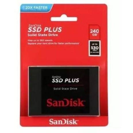 HD Ssd Plus 240 Gb 530 Mb/s Sandisk Menor preço em HD Ssd Plus 240 Gb 530 Mb/s Sandisk