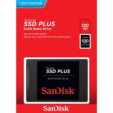 Hd ssd sandisk plus 120gb 530 mb/s g27 p/ notebook e pc Menor preço em Hd ssd sandisk plus 120gb 530 mb/s g27 p/ notebook e pc