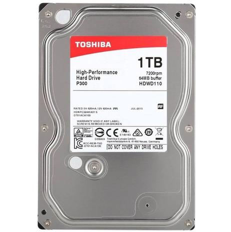 HD Toshiba SATA 3.5 P300 1TB 7200RPM 64MB Cache SATA 6.0Gb/s HDWD110XZSTA Menor preço em HD Toshiba SATA 3.5 P300 1TB 7200RPM 64MB Cache SATA 6.0Gb/s HDWD110XZSTA