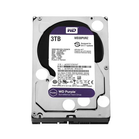 HD WD Western SATA 3,5 Purple Surveillance 3TB IntelliPower 64MB Cache SATA 6.0Gb/s - WD30PURZ Menor preço em HD WD Western SATA 3,5 Purple Surveillance 3TB IntelliPower 64MB Cache SATA 6.0Gb/s - WD30PURZ