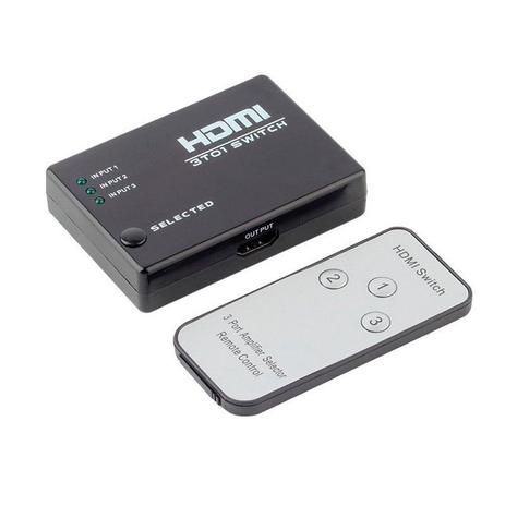 HDMI Switch 3 Divisor - Fontek Menor preço em HDMI Switch 3 Divisor - Fontek