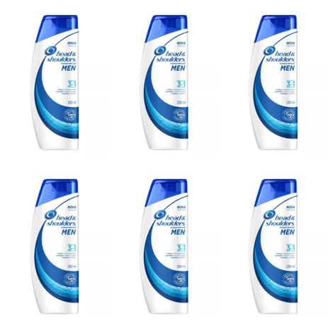 Head Shoulders 3em1 Shampoo Anticaspa 200ml (Kit C/06) Menor preço em Head Shoulders 3em1 Shampoo Anticaspa 200ml (Kit C/06)
