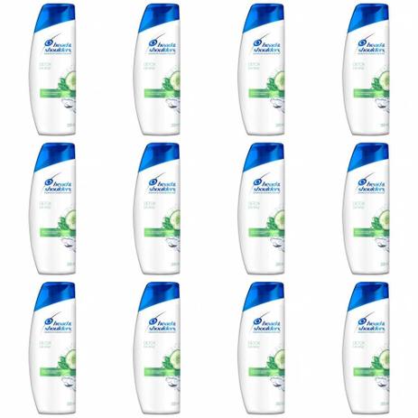 Head Shoulders Detox Shampoo Anticaspa 200ml (Kit C/12) Menor preço em Head Shoulders Detox Shampoo Anticaspa 200ml (Kit C/12)
