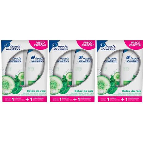 Head Shoulders Detox Shampoo + Condicionador Anticaspa 200ml (Kit C/03) Menor preço em Head Shoulders Detox Shampoo + Condicionador Anticaspa 200ml (Kit C/03)