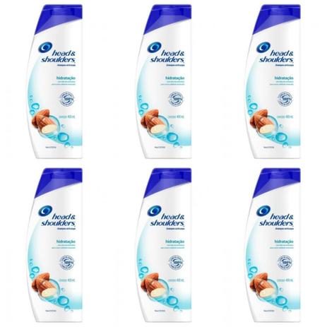 Head Shoulders Hidratação Shampoo Anticaspa 400ml (Kit C/06) Menor preço em Head Shoulders Hidratação Shampoo Anticaspa 400ml (Kit C/06)