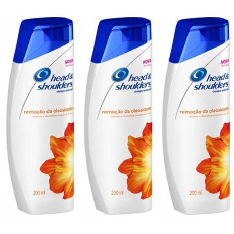 Head Shoulders Oleosidade Shampoo Anticaspa 200ml (Kit C/03) Menor preço em Head Shoulders Oleosidade Shampoo Anticaspa 200ml (Kit C/03)