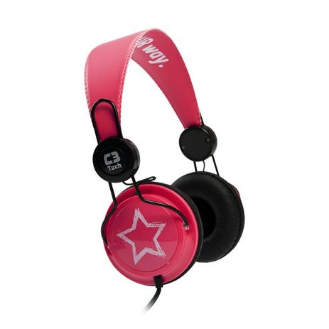Headphone C3 Tech MI-2322 RP Rosa Menor preço em Headphone C3 Tech MI-2322 RP Rosa