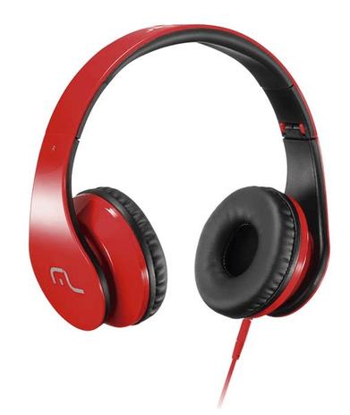 Headphone com Microfone para Celular Vermelho Multilaser - PH112 Menor preço em Headphone com Microfone para Celular Vermelho Multilaser - PH112
