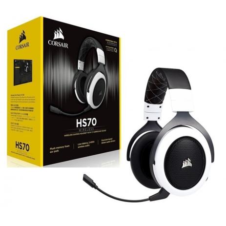 Headphone Corsair Gaming Hs70 White Wirelles Dolby Digital Surround 7.1 - CA-9011177-NA Menor preço em Headphone Corsair Gaming Hs70 White Wirelles Dolby Digital Surround 7.1 - CA-9011177-NA