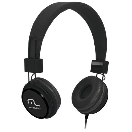 Headphone Multilaser Fun preto c/ cabo microfone P2 Menor preço em Headphone Multilaser Fun preto c/ cabo microfone P2