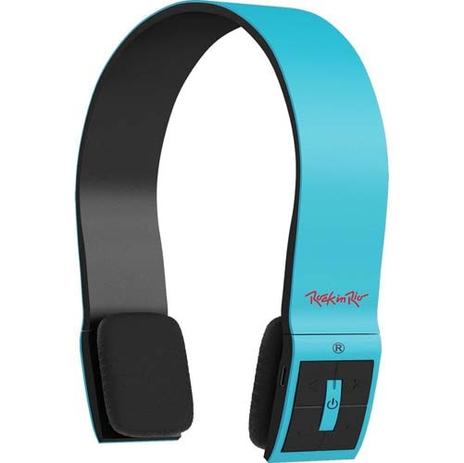 Headphone Rock in Rio Bluetooth Azul com Microfone Aquarius Menor preço em Headphone Rock in Rio Bluetooth Azul com Microfone Aquarius