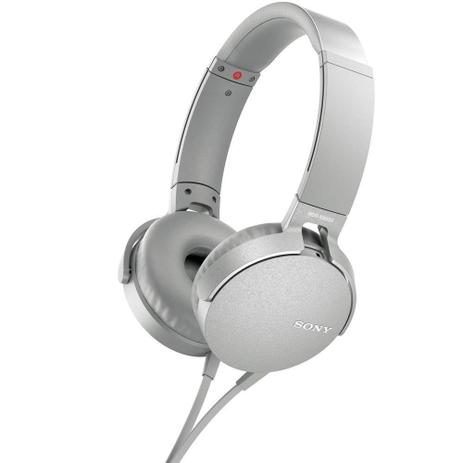 Headphone Sony MDR XB550, com Microfone - Branco Menor preço em Headphone Sony MDR XB550, com Microfone - Branco