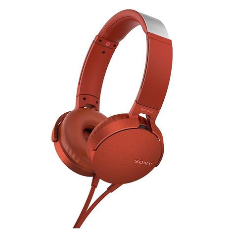Headphone Sony Mdr-xb550ap com fio Extra Bass Vermelho Menor preço em Headphone Sony Mdr-xb550ap com fio Extra Bass Vermelho