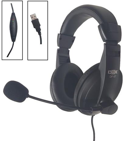 Headset Conexão USB Fone e Microfone Headphone Qualidade de Aúdio - Dex Menor preço em Headset Conexão USB Fone e Microfone Headphone Qualidade de Aúdio - Dex