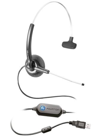 Headset Felitron Stile Compact VoIP Slim - USB Menor preço em Headset Felitron Stile Compact VoIP Slim - USB