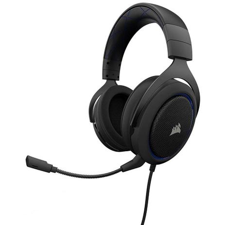 Headset Gamer HS50 Azul P2 Stereo Corsair. Menor preço em Headset Gamer HS50 Azul P2 Stereo Corsair.
