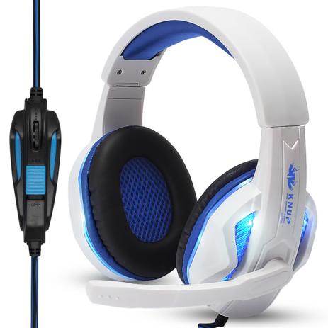 Headset Gamer KP-396 Pc Fone Ouvido + Adaptador Ps4 Celular Branco - Knup Menor preço em Headset Gamer KP-396 Pc Fone Ouvido + Adaptador Ps4 Celular Branco - Knup