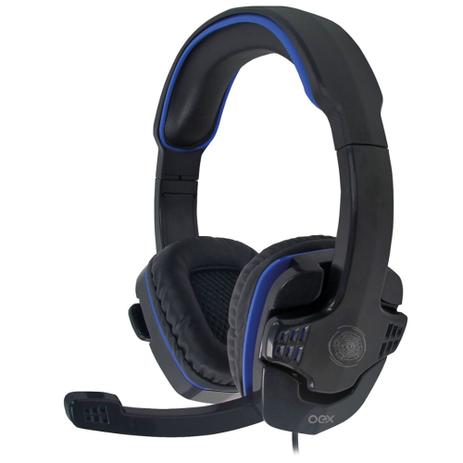 Headset Gamer OEX Stalker HS209 - Preto com Azul Menor preço em Headset Gamer OEX Stalker HS209 - Preto com Azul