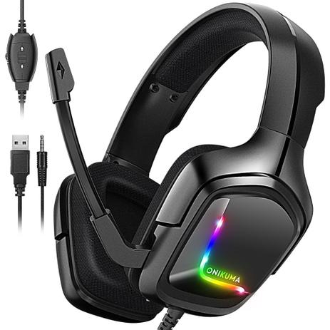 Headset Gamer para jogos ONIKUMA K20 Led Rgb Fone de Ouvido Gamer Áudio  Surround - Headset Gamer - Magazine Luiza