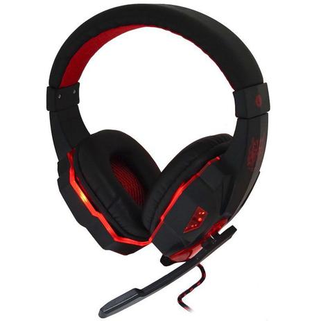 Headset Gamer Ps4 Fone Ouvido com Microfone Usb P2 Led Celular Jogos Exbom HF-G390P4 Preto Vermelho Menor preço em Headset Gamer Ps4 Fone Ouvido com Microfone Usb P2 Led Celular Jogos Exbom HF-G390P4 Preto Vermelho