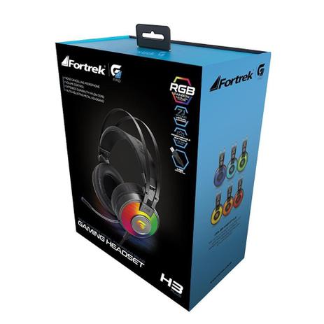 Headset Gamer Rgb G Pro H3+ 7.1, Fortrek, Microfones e Fones de Ouvido,  Cinza - Headset com Fio - Magazine Luiza
