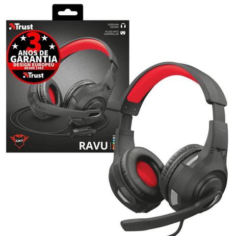 Headset Gamer Trust GXT 307 Ravu T22450 Preto 2m de Cabo Menor preço em Headset Gamer Trust GXT 307 Ravu T22450 Preto 2m de Cabo