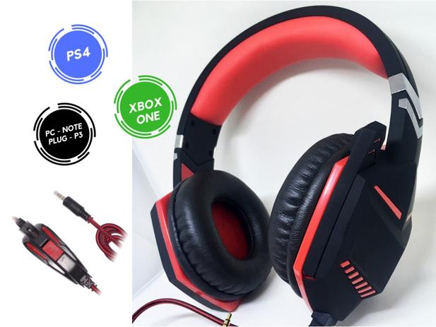 Headset Gamer Xbox One PS4 PC 7.1 Plug P3 3.5mm Som Do Jogo E Chat Cabo Nylon VM - Feir Menor preço em Headset Gamer Xbox One PS4 PC 7.1 Plug P3 3.5mm Som Do Jogo E Chat Cabo Nylon VM - Feir