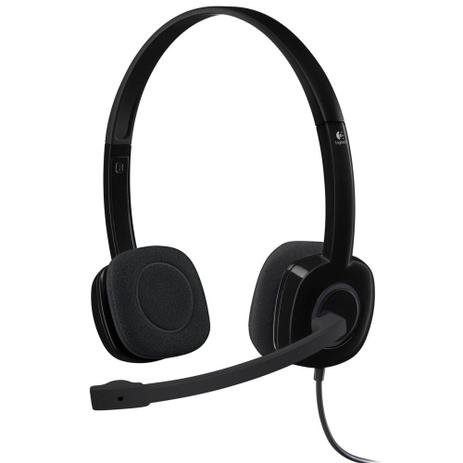 Headset Logitech H151 Preto - P2 Com Fio Menor preço em Headset Logitech H151 Preto - P2 Com Fio