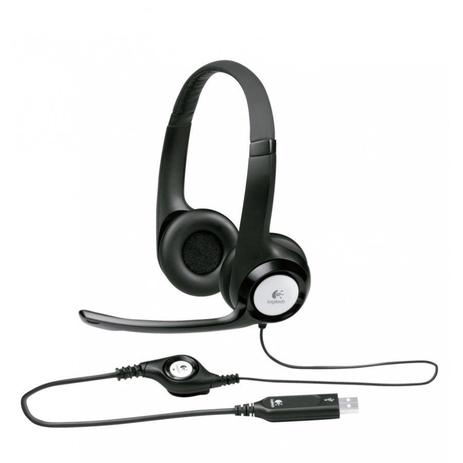 Headset Logitech H390 C/microfone/Controle de Volume USB Menor preço em Headset Logitech H390 C/microfone/Controle de Volume USB
