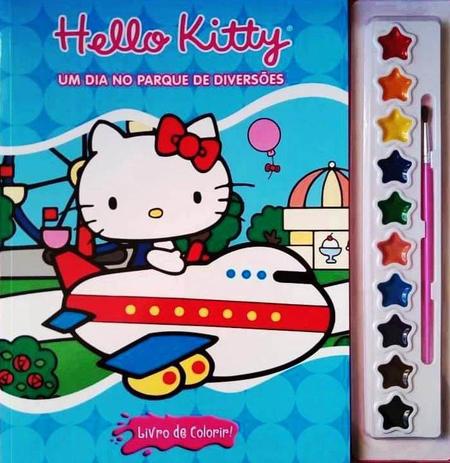 Hello Kitty: Um dia no parque de diversões - Livro com aquarela - Vale das letras Menor preço em Hello Kitty: Um dia no parque de diversões - Livro com aquarela - Vale das letras