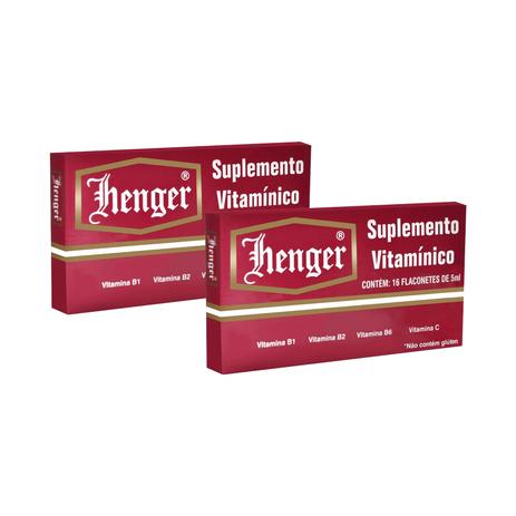 Henger Suplemento Vitamínico Com 16 Flaconetes De 5ml - Kit Com 2 Unidades Menor preço em Henger Suplemento Vitamínico Com 16 Flaconetes De 5ml - Kit Com 2 Unidades