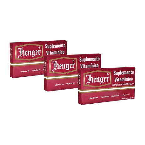 Henger Suplemento Vitamínico Com 16 Flaconetes De 5ml - Kit Com 3 Unidades Menor preço em Henger Suplemento Vitamínico Com 16 Flaconetes De 5ml - Kit Com 3 Unidades