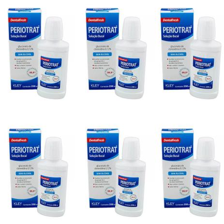 Hertz Periotrat Menta S/ Álcool Enxaguante Bucal 250ml (Kit C/06) Menor preço em Hertz Periotrat Menta S/ Álcool Enxaguante Bucal 250ml (Kit C/06)