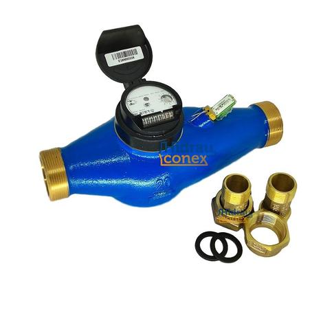 Hidrômetro Multijato Medidor de Água 1.1/2” 20m³/h + Conexões - Elster Menor preço em Hidrômetro Multijato Medidor de Água 1.1/2” 20m³/h + Conexões - Elster