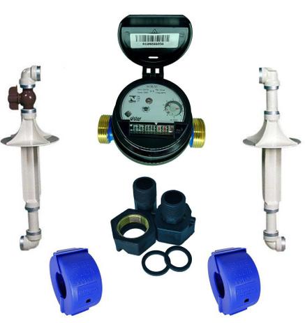 Hidrômetro Unijato Medidor De Água 1/2” + Kit Cavalete - Elster Menor preço em Hidrômetro Unijato Medidor De Água 1/2” + Kit Cavalete - Elster