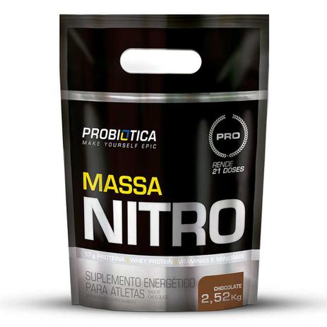 Hipercalórico Massa Nitro 2,52Kg Refil - Probiótica Menor preço em Hipercalórico Massa Nitro 2,52Kg Refil - Probiótica