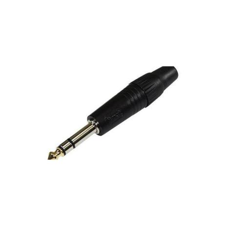 HJH - Conector Plug P10 Stereo Preto HJ019 Menor preço em HJH - Conector Plug P10 Stereo Preto HJ019