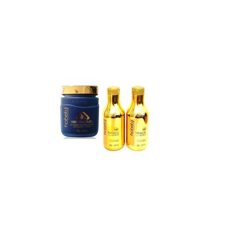 Hobety Banho de Ouro - TRIO Shampoo e Hidratante 300g + Máscar 750g Menor preço em Hobety Banho de Ouro - TRIO Shampoo e Hidratante 300g + Máscar 750g