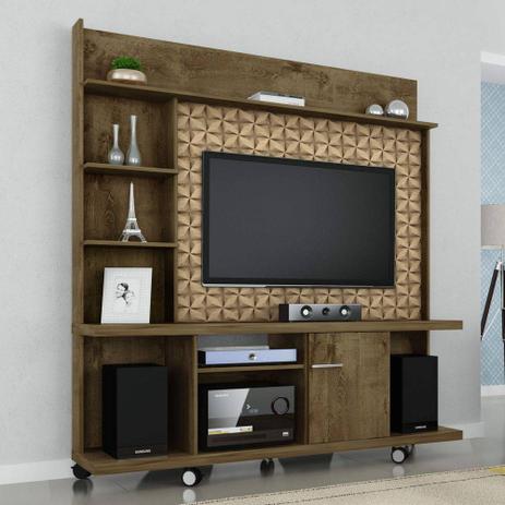Home para TV Taurus Madeira Rústica com Madeira 3D - Móveis Bechara Menor preço em Home para TV Taurus Madeira Rústica com Madeira 3D - Móveis Bechara