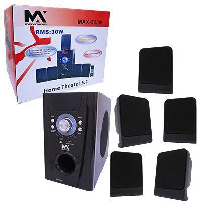 Home theater 5.1 fm/sd/usb com controle 30w 25x15cm - Dynasty Menor preço em Home theater 5.1 fm/sd/usb com controle 30w 25x15cm - Dynasty