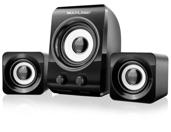Home Theater / Caixas 2.1 Multilaser Subwoofer 14w Rms Usb Menor preço em Home Theater / Caixas 2.1 Multilaser Subwoofer 14w Rms Usb