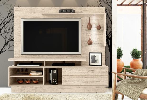Home Theater Vicente Madetec Rústico para Tv de até 60” - Madetec móveis Menor preço em Home Theater Vicente Madetec Rústico para Tv de até 60” - Madetec móveis