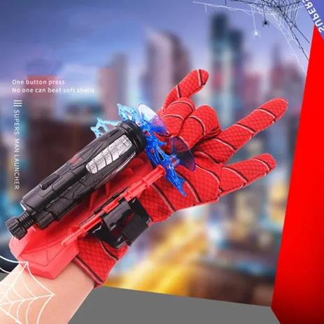 Homem Aranha Brinquedo Lançador com Luvas - RTS Menor preço em Homem Aranha Brinquedo Lançador com Luvas - RTS